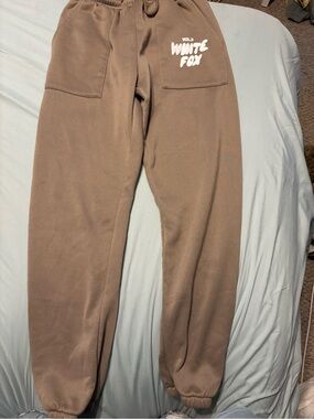 White Fox Boutique Brown Track Joggers